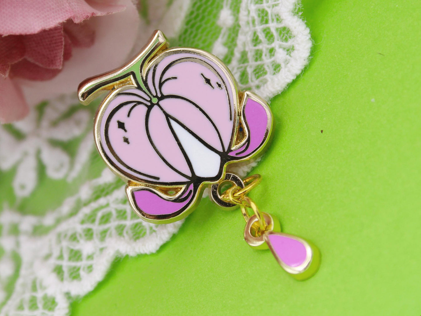 Bleeding Heart Enamel Pin