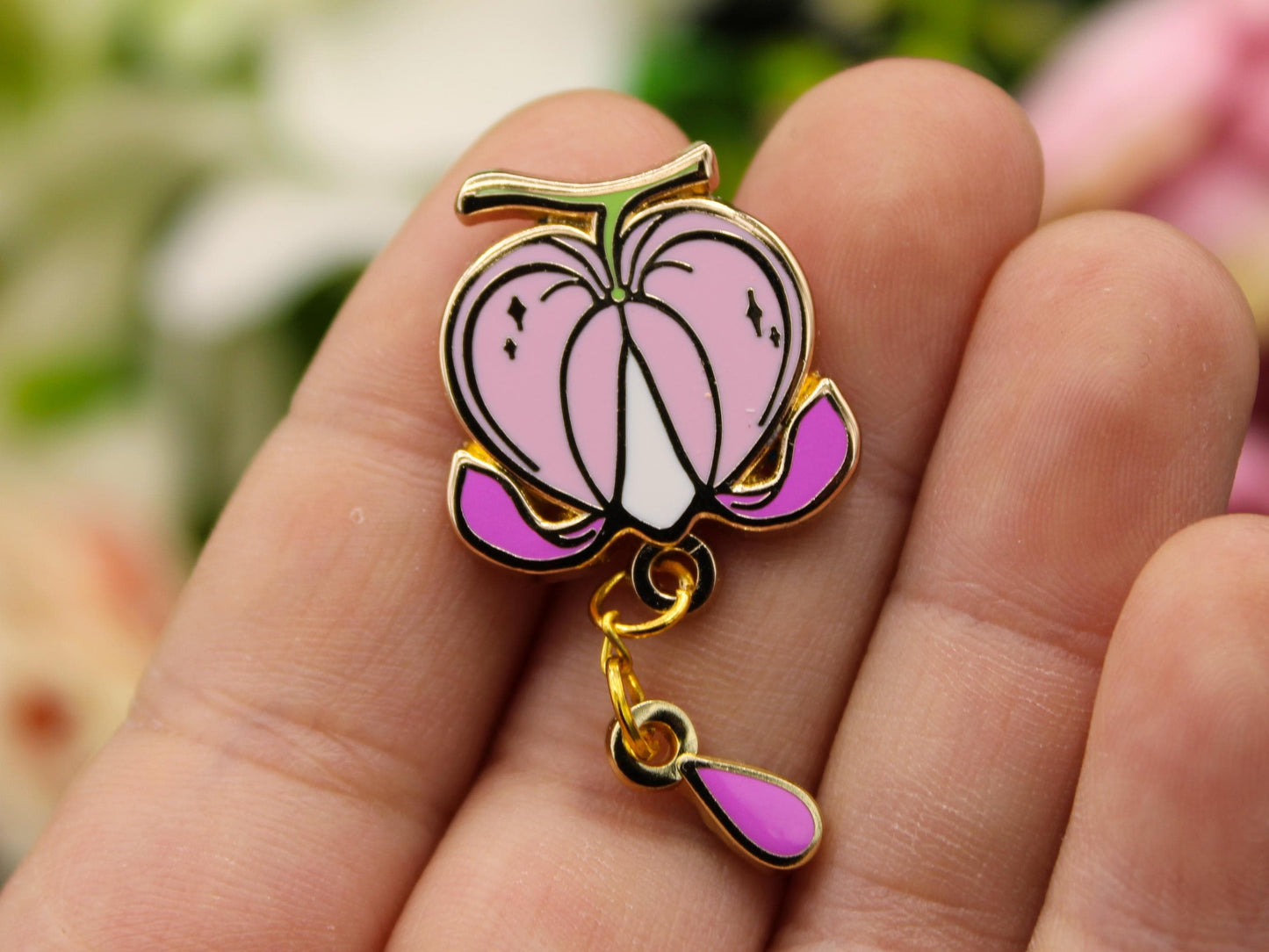 Bleeding Heart Enamel Pin