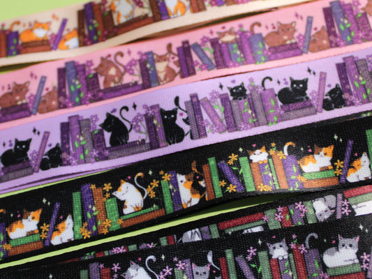 Cats and Books Lanyard (Five colorways)