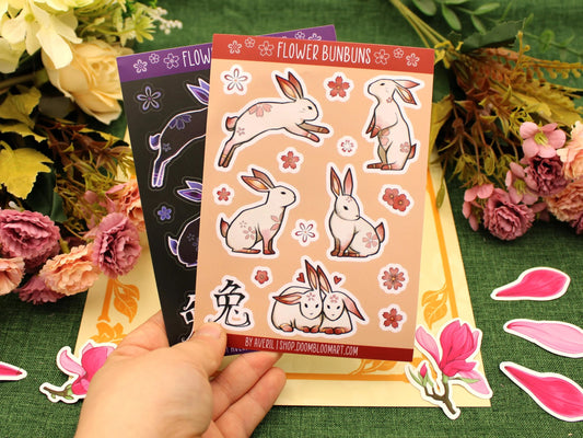 Flower Bunny Sticker Sheet