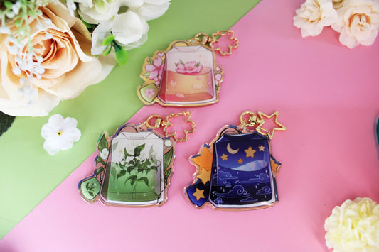 Green Tea Bag Acrylic Charm
