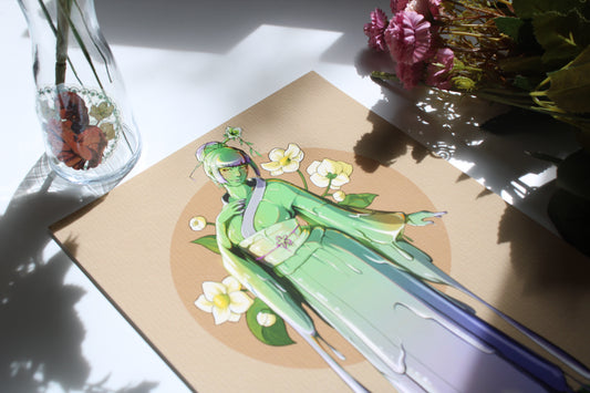 Green Tea Slime Girl Print