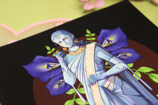 Butterfly Pea Tea Slime Girl Print