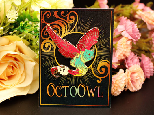 Octo Owl Enamel Pin - Two Variants