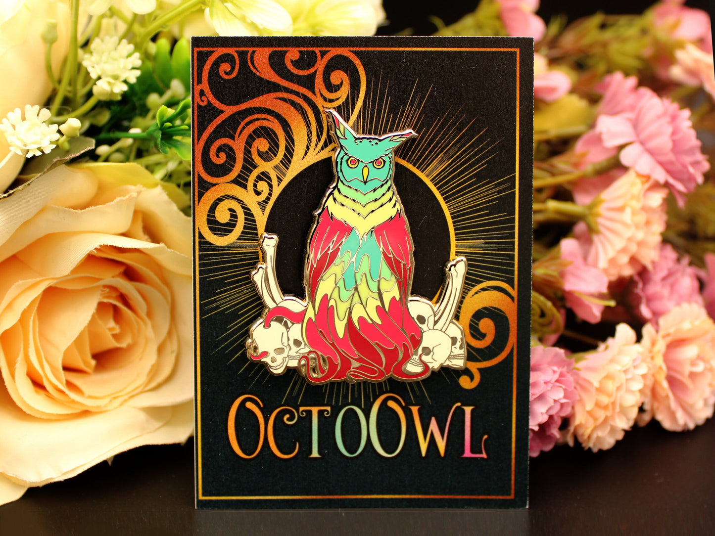 Octo Owl Enamel Pin - Two Variants