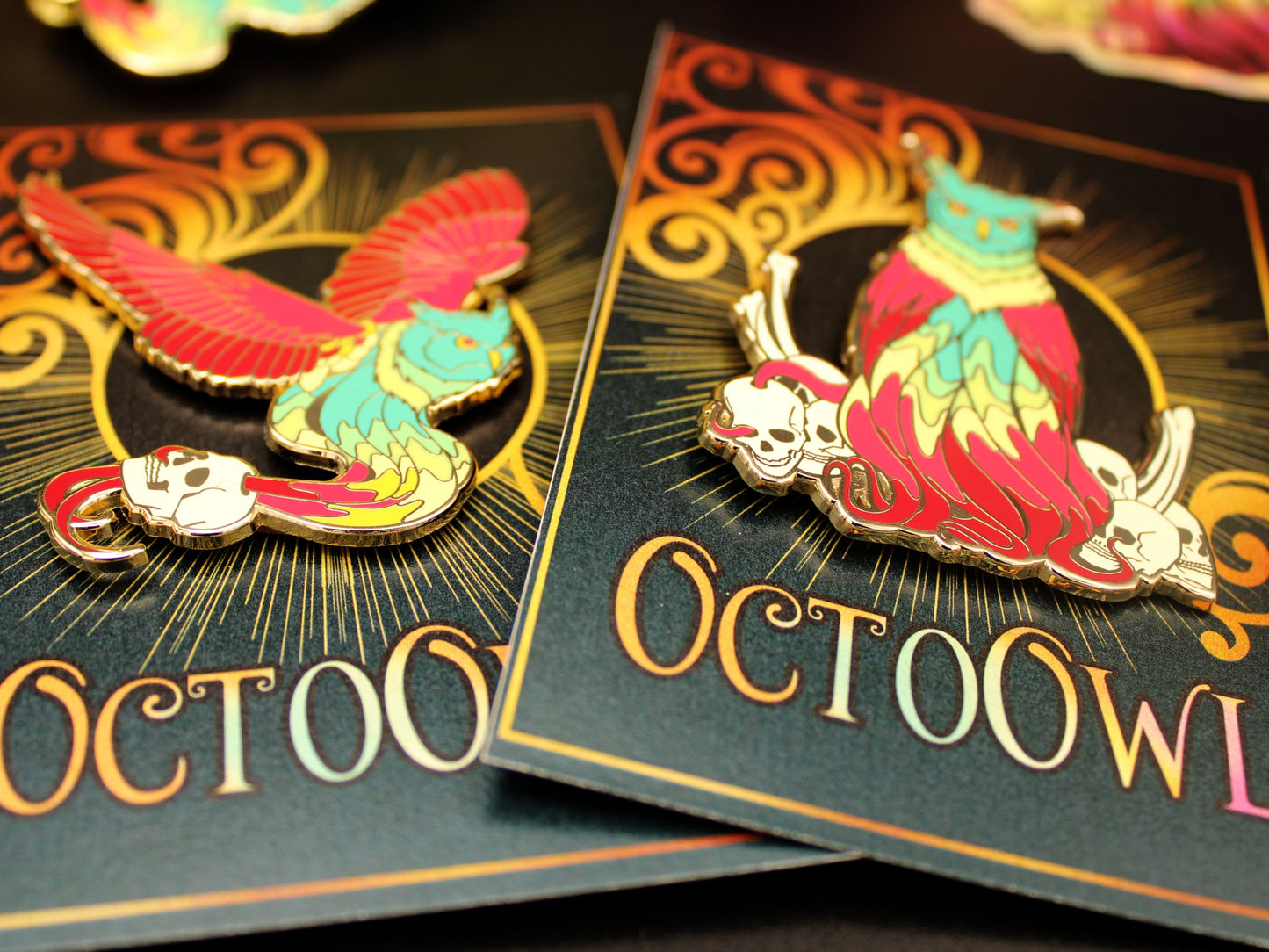 Octo Owl Enamel Pin - Two Variants