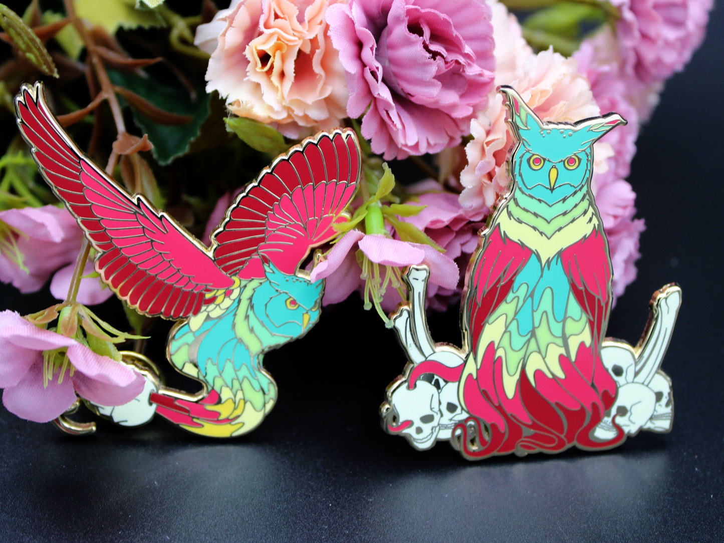 Octo Owl Enamel Pin - Two Variants