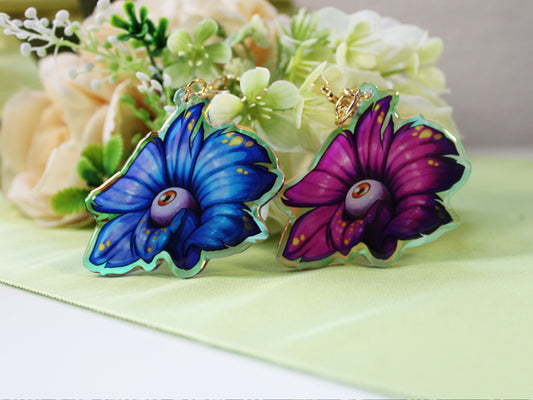 Orchids with Eyes or Teeth Acrylic Charm