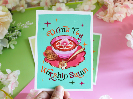 Satanic Tea Party Postcard Set