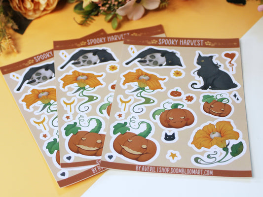 Spooky Autumn & Halloween Sticker Sheet