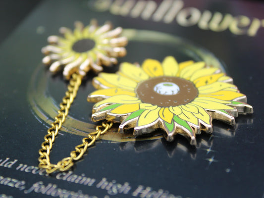 Sunflower & Sun Collar Enamel Pin