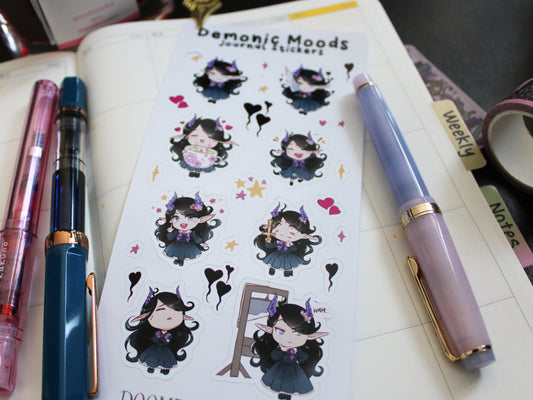 Demonic Moods - Journaling Stickers (Glossy Paper)