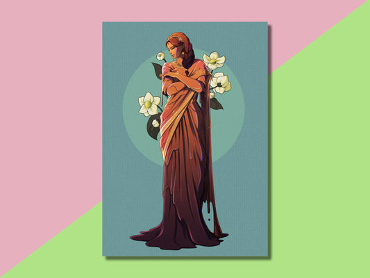 Black Tea Slime Girl Postcard