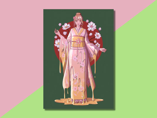 Sakura Tea Slime Girl Postcard