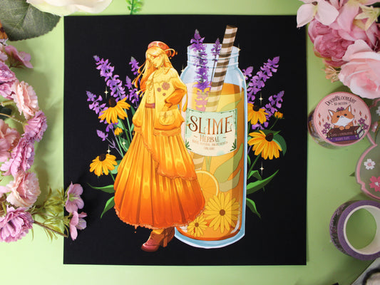 Herb Soda Slime Girl Print