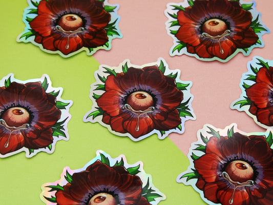 Crying Anemone Holo Sticker