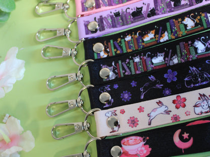 Cats and Books Lanyard (Five colorways)