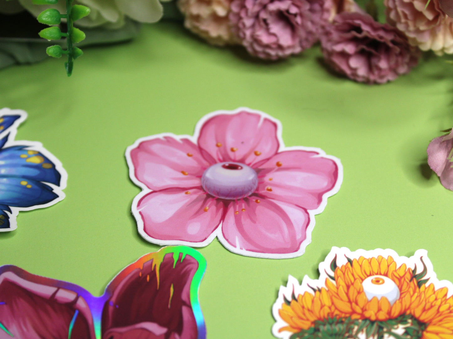 Cherry Blossom with Eye Sticker
