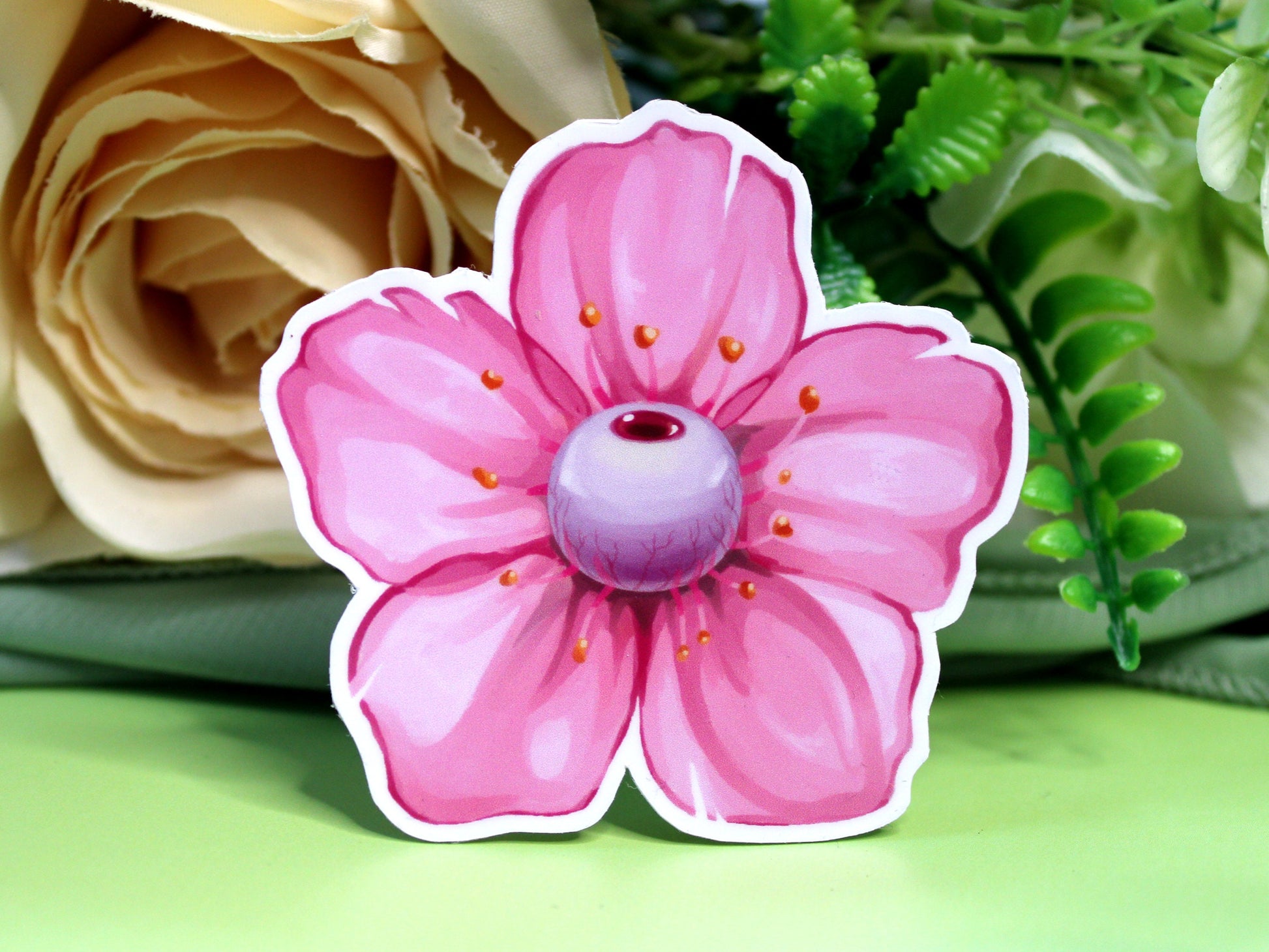 Cherry Blossom with Eye Sticker