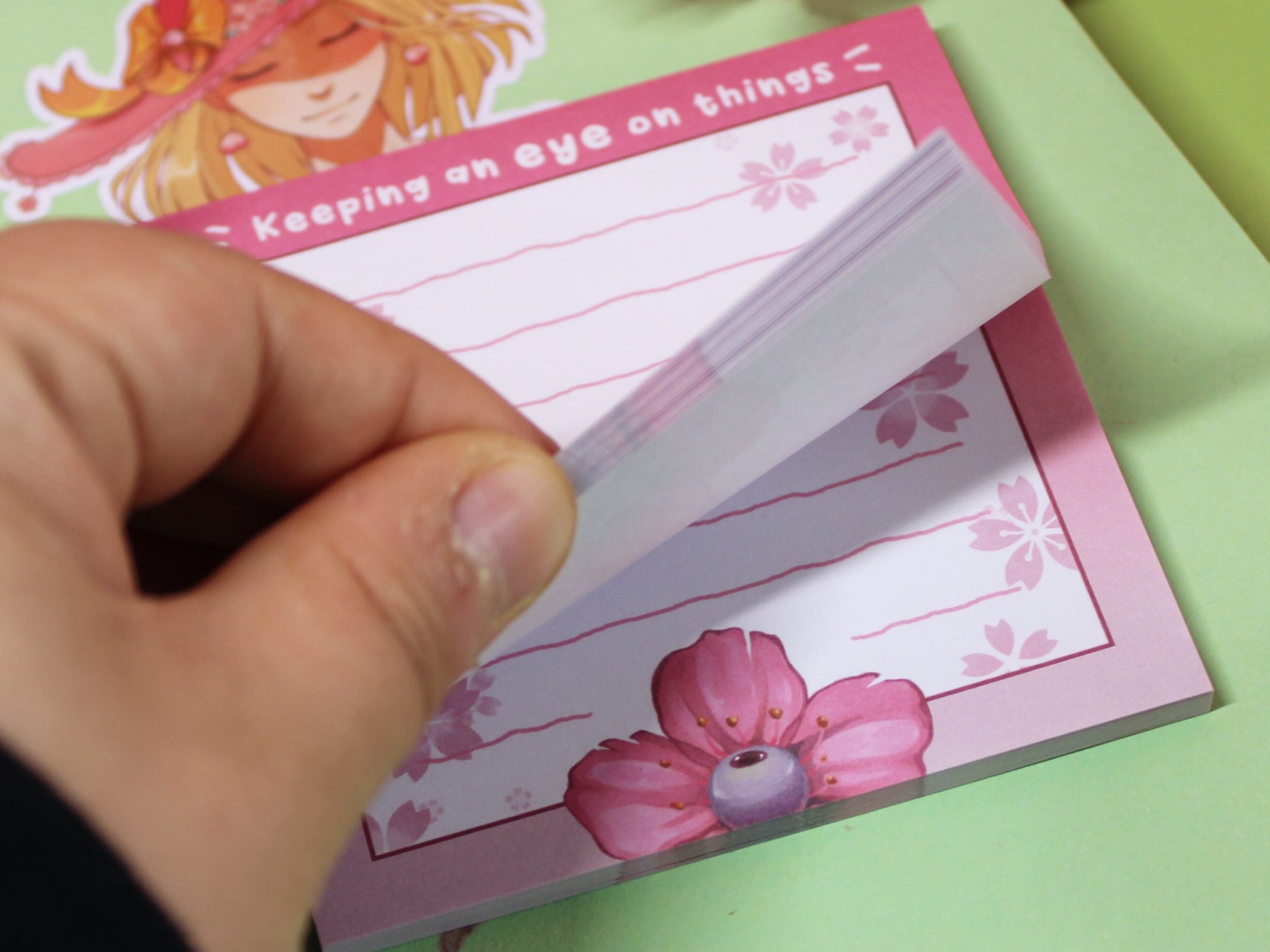 Eyeball Flower Sticky Notes with 50 Pages