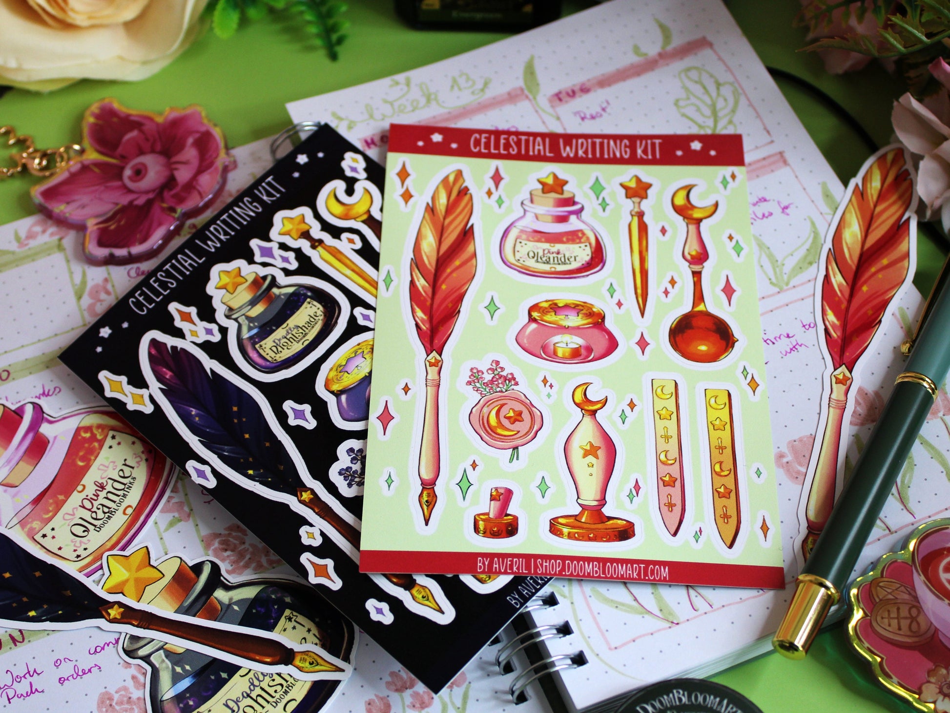 Feather Quill and Ink Stickers