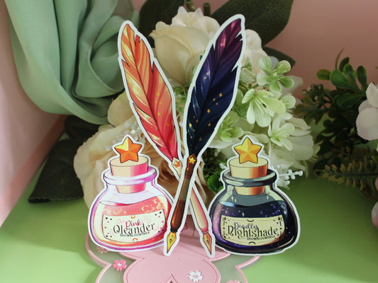 Feather Quill and Ink Stickers