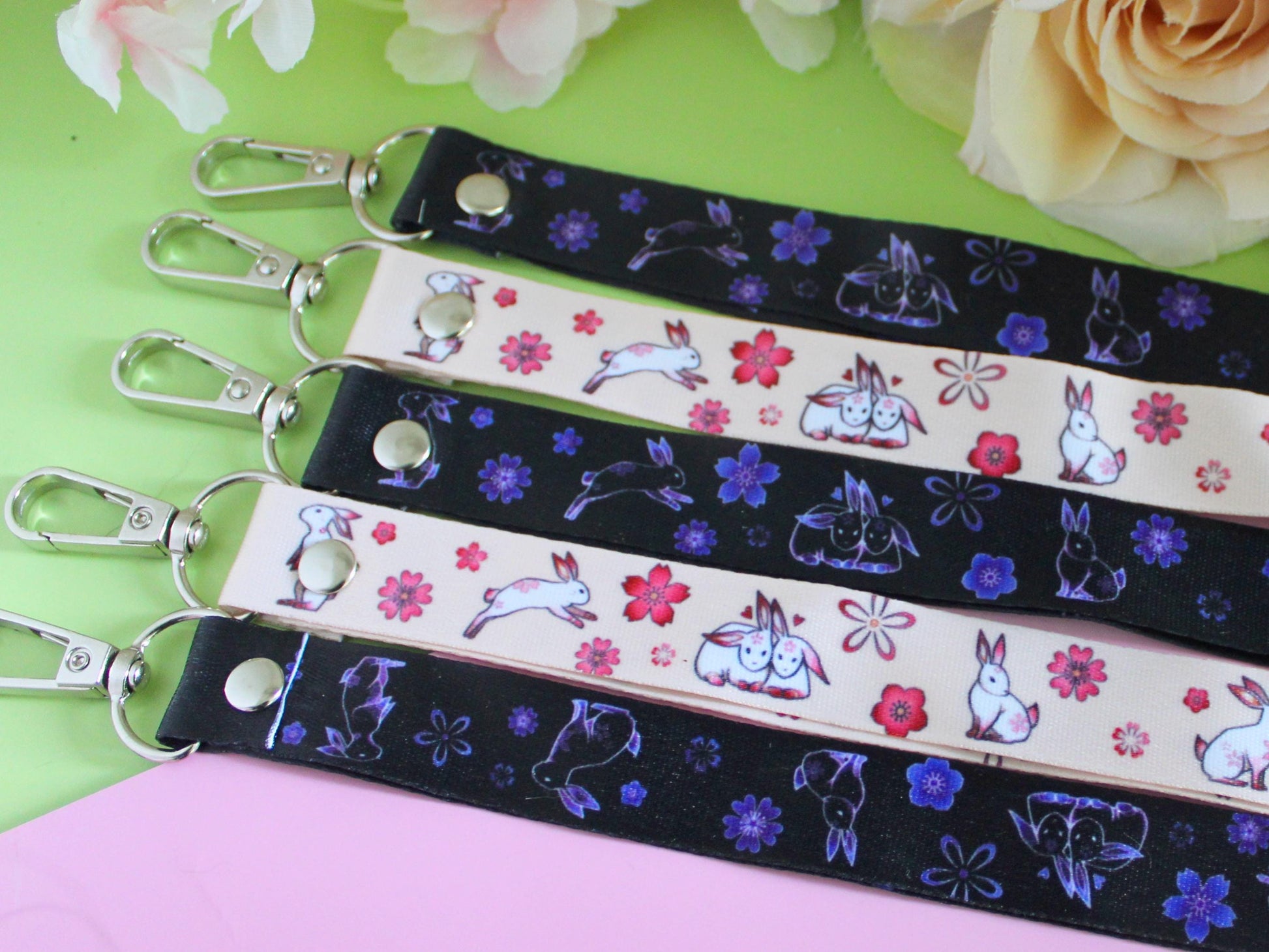 Flower Bunny Lanyard