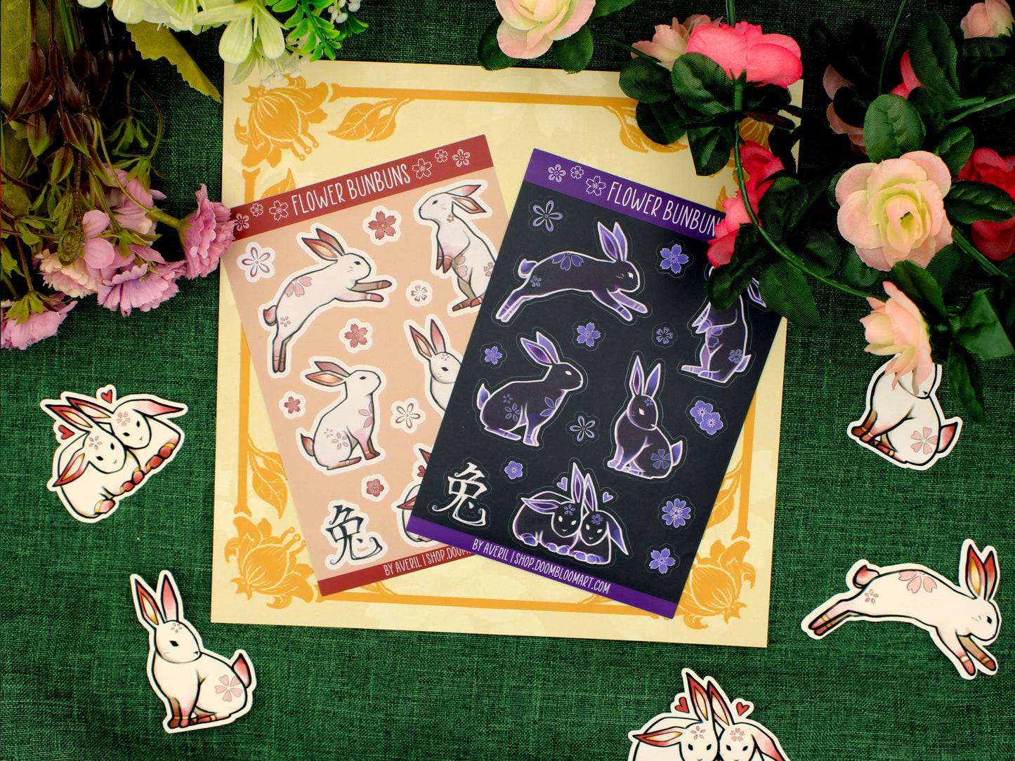 Flower Bunny Sticker Sheet
