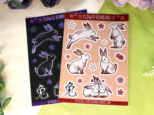 Flower Bunny Sticker Sheet
