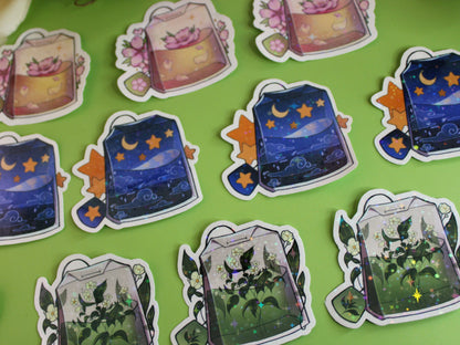 Flower Tea Bag Stickers