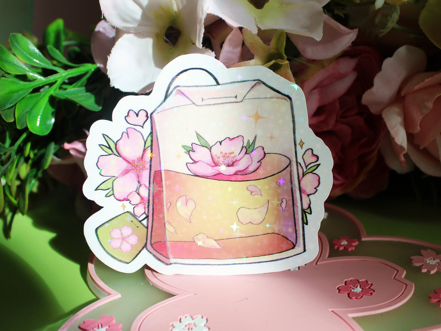 Flower Tea Bag Stickers