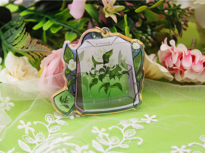 Green Tea Bag Acrylic Charm