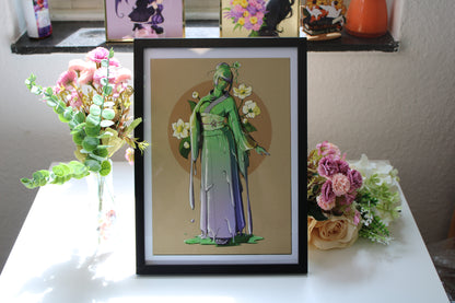 Green Tea Slime Girl Print