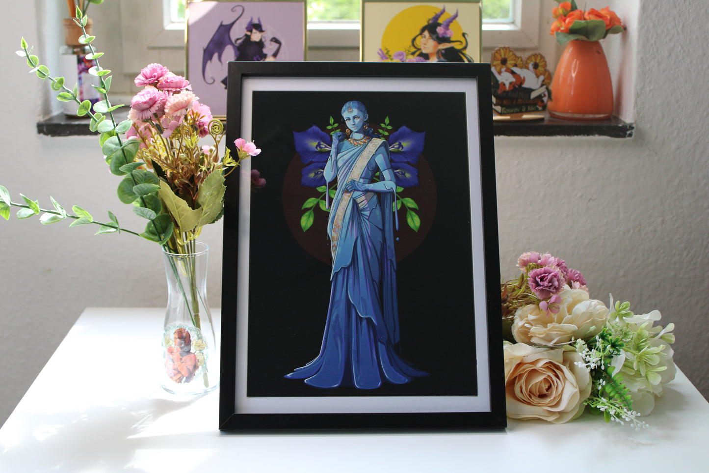 Butterfly Pea Tea Slime Girl Print