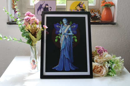 Butterfly Pea Tea Slime Girl Print