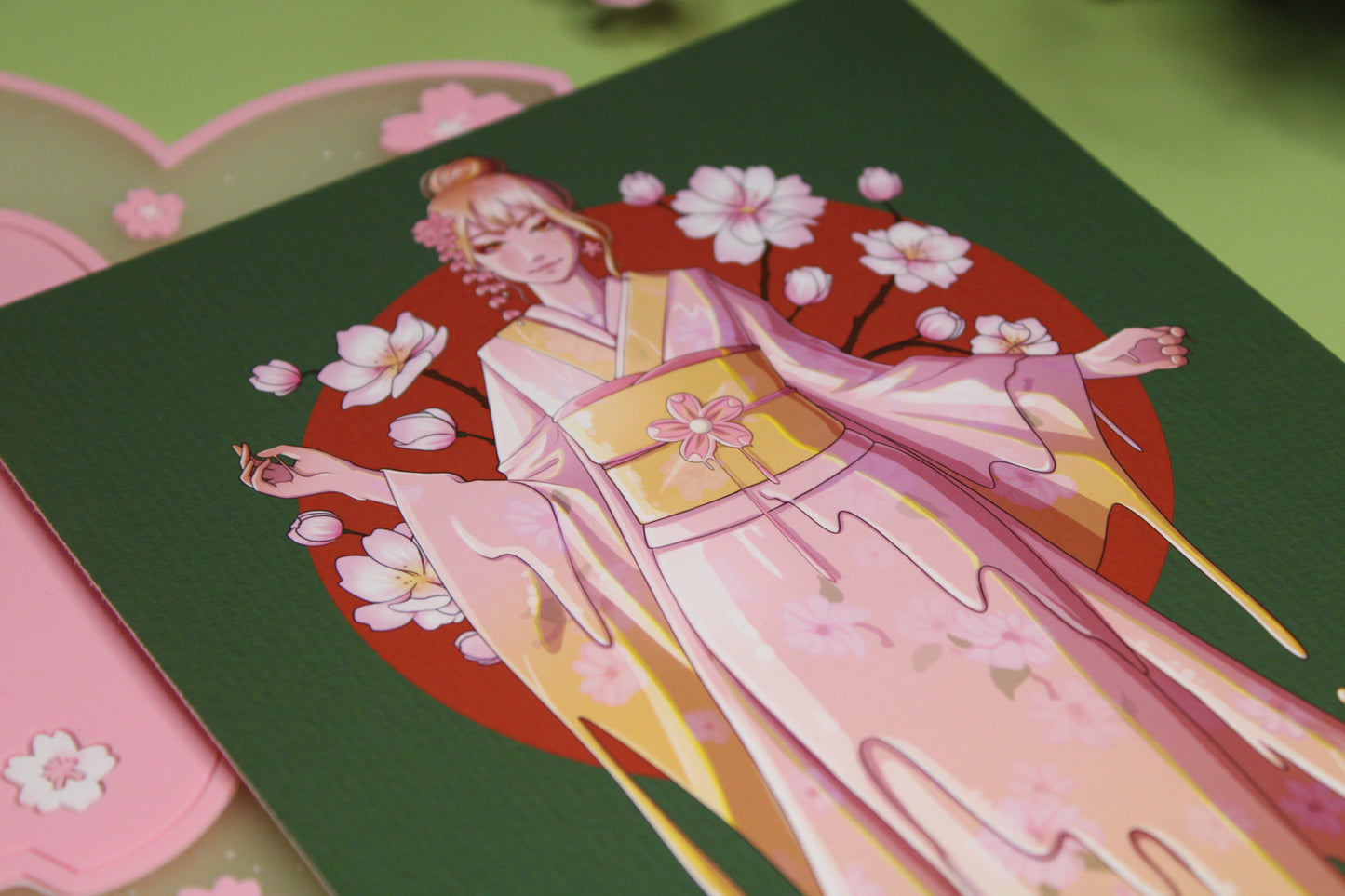Sakura Tea Slime Girl Print