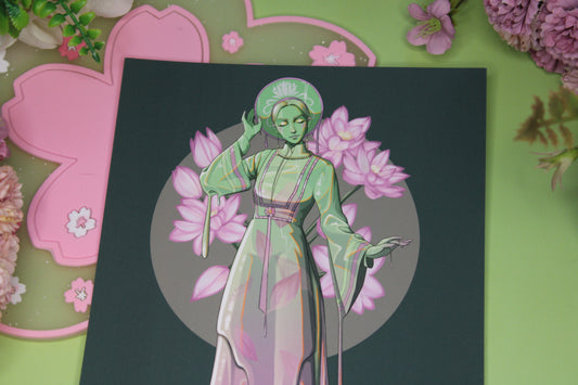 Lotus Tea Slime Girl Print