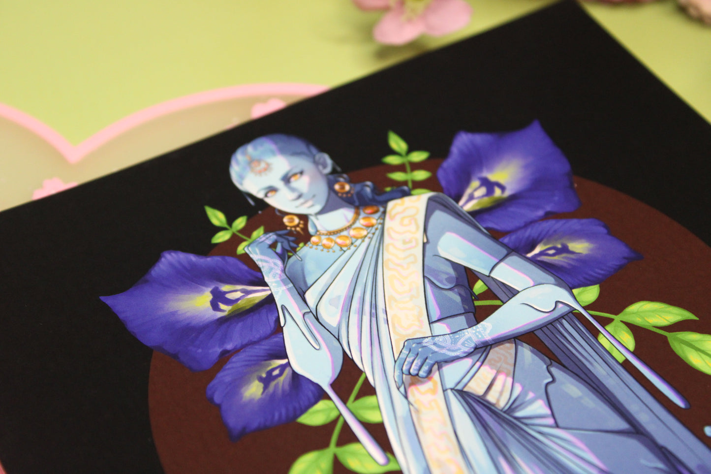 Butterfly Pea Tea Slime Girl Postcard
