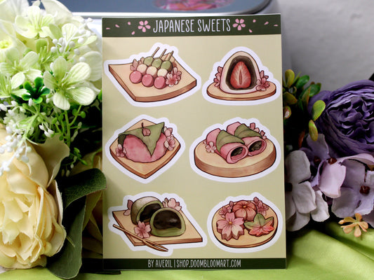 Japanese Sweets Sticker Sheet
