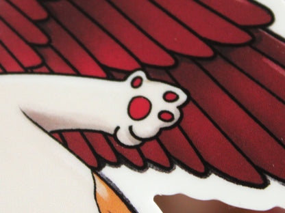 Maneki-Baphomet Matte Vinyl Sticker