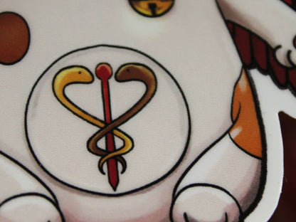 Maneki-Baphomet Matte Vinyl Sticker