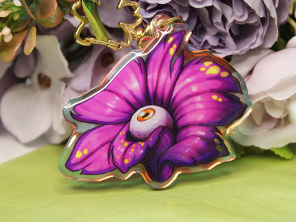 Orchids with Eyes or Teeth Acrylic Charm