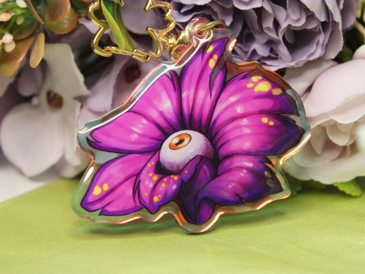 Orchids with Eyes or Teeth Acrylic Charm