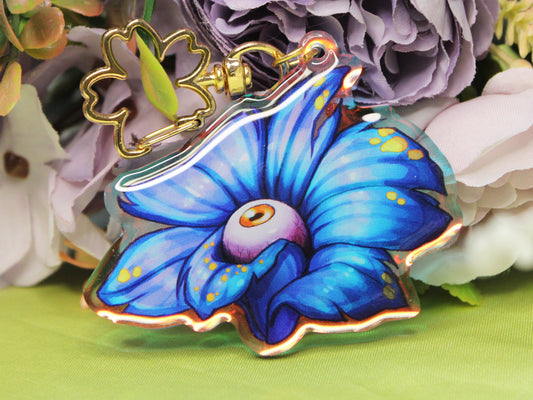 Orchids with Eyes or Teeth Acrylic Charm