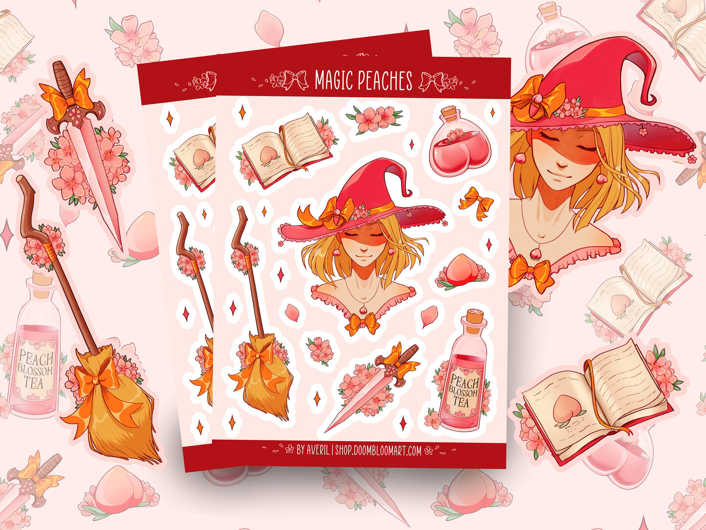 Peachy Witch Sticker Sheet