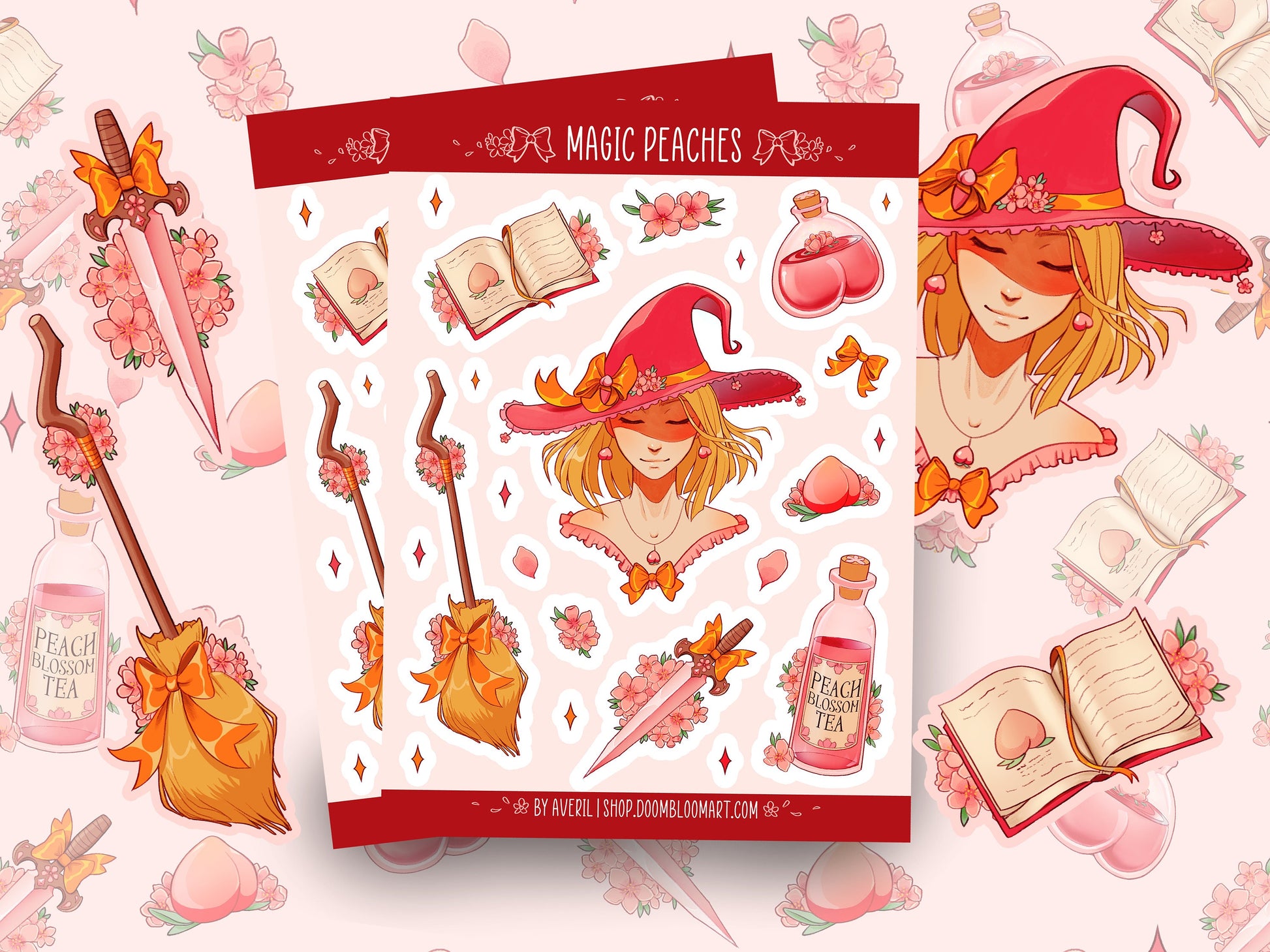 Peachy Witch Sticker Sheet