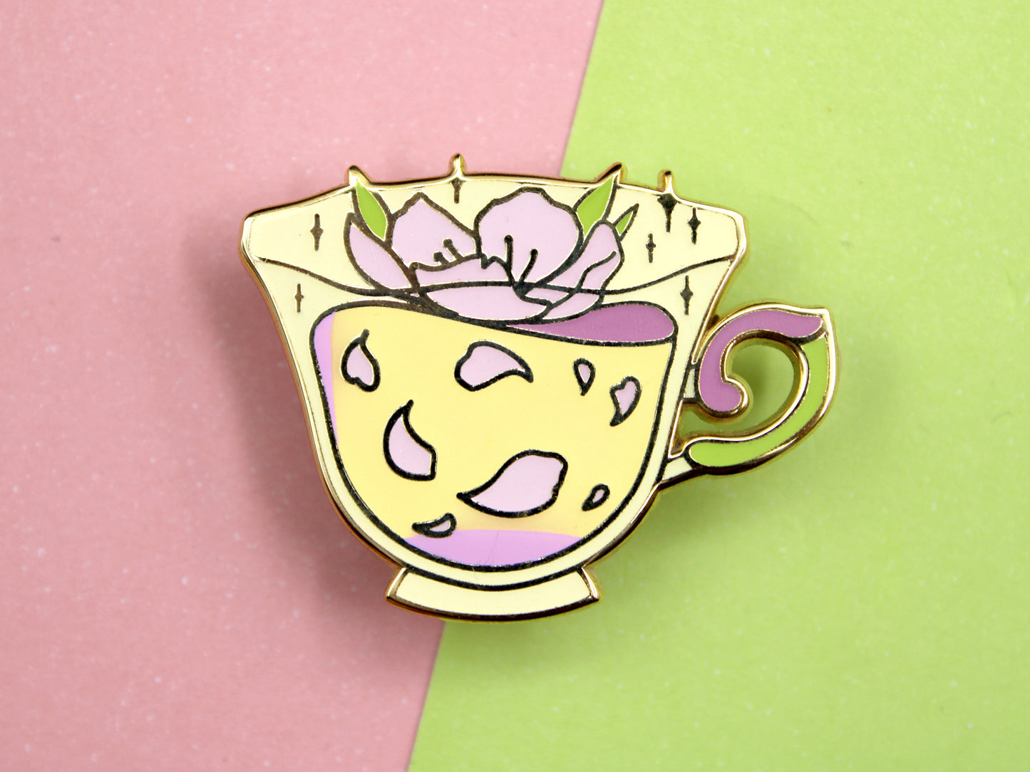 Sakura Tea Cup Enamel Pin