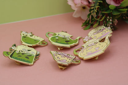 Sakura Tea Pot Enamel Pin
