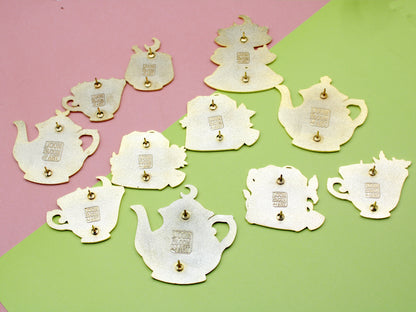 Sakura Tea Pot Enamel Pin