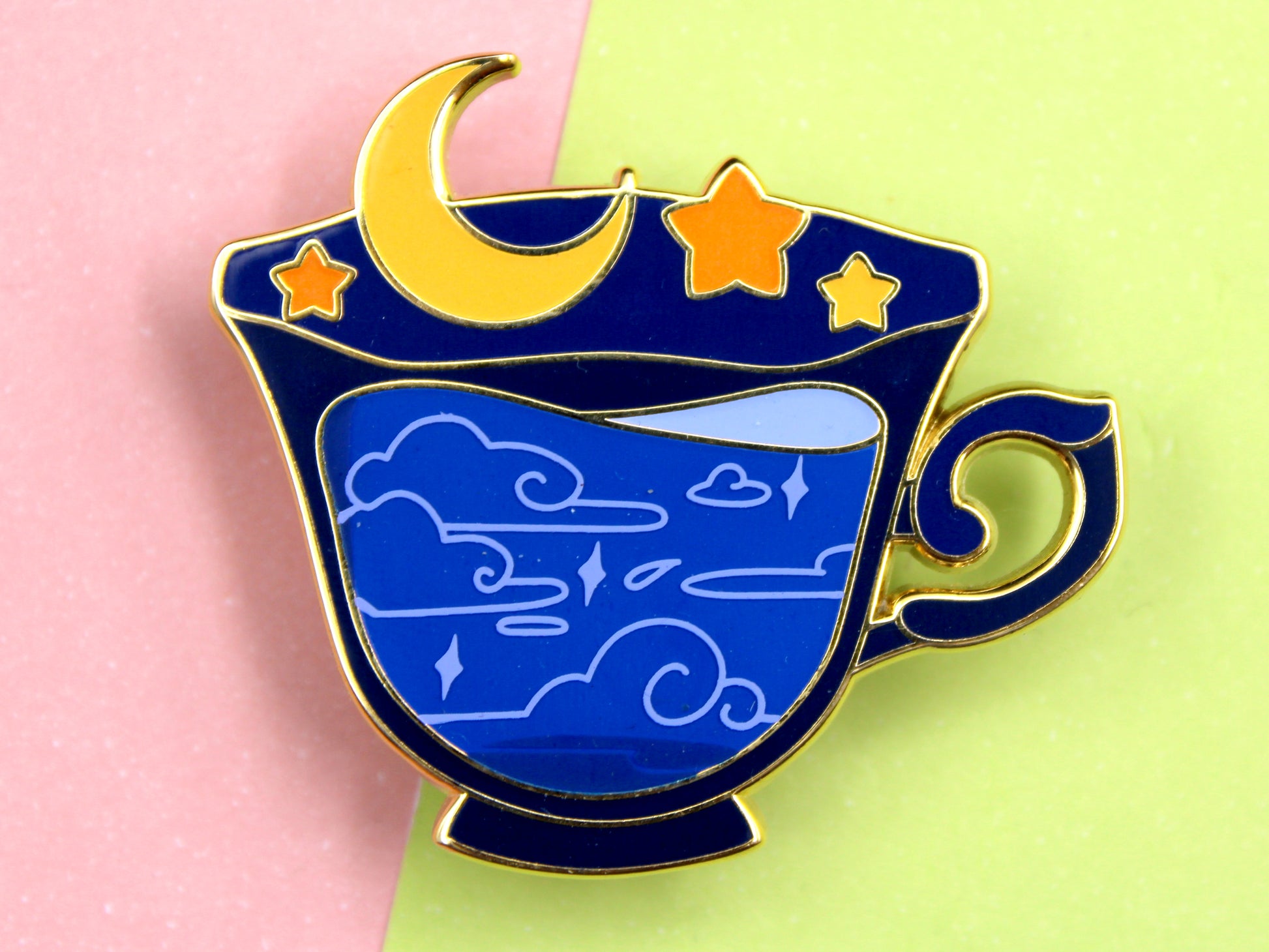Starry Tea Cup Enamel Pin